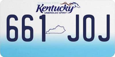 KY license plate 661JOJ