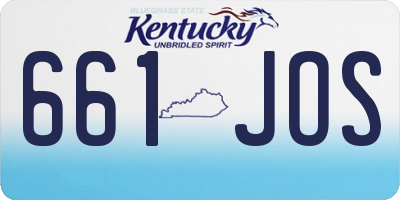 KY license plate 661JOS