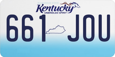KY license plate 661JOU