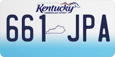 KY license plate 661JPA