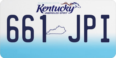 KY license plate 661JPI