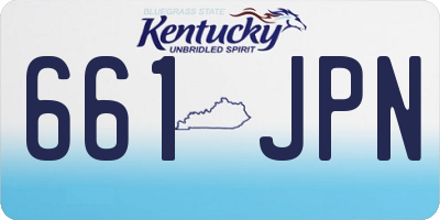 KY license plate 661JPN