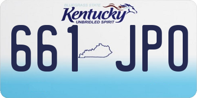 KY license plate 661JPO