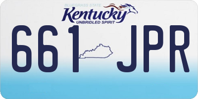 KY license plate 661JPR