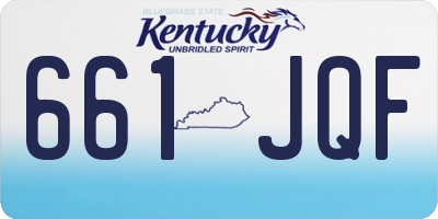 KY license plate 661JQF