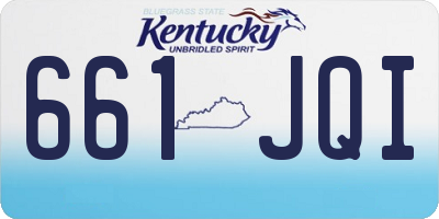 KY license plate 661JQI