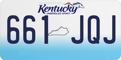 KY license plate 661JQJ