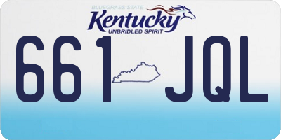 KY license plate 661JQL