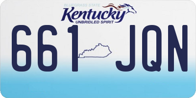 KY license plate 661JQN