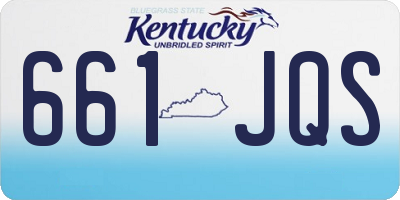 KY license plate 661JQS
