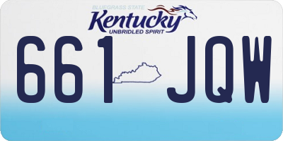 KY license plate 661JQW