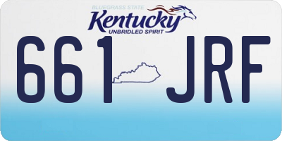 KY license plate 661JRF