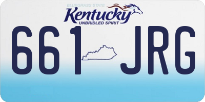 KY license plate 661JRG