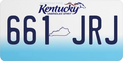 KY license plate 661JRJ