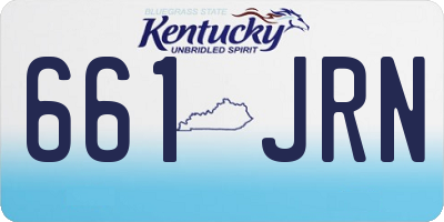 KY license plate 661JRN