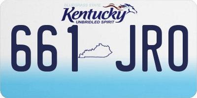 KY license plate 661JRO