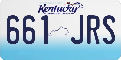 KY license plate 661JRS