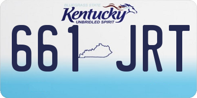 KY license plate 661JRT