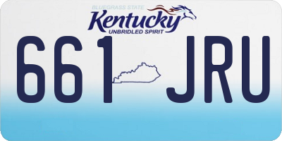 KY license plate 661JRU