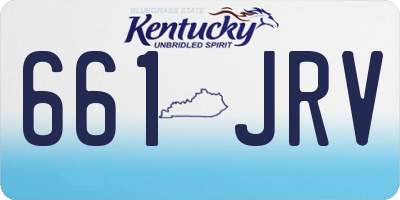 KY license plate 661JRV
