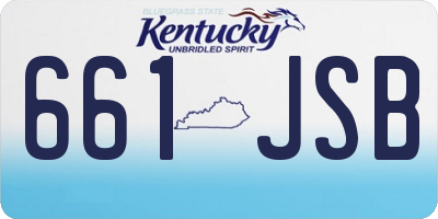 KY license plate 661JSB
