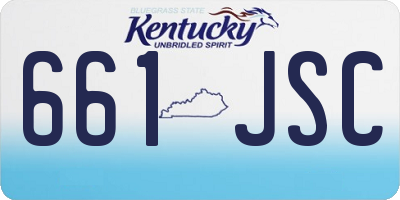 KY license plate 661JSC