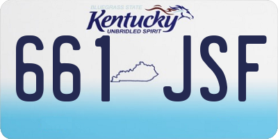 KY license plate 661JSF
