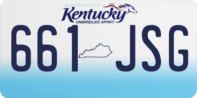 KY license plate 661JSG