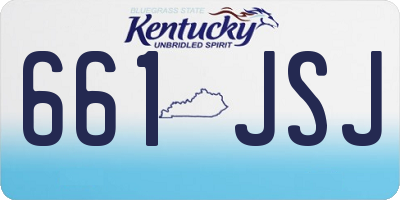 KY license plate 661JSJ
