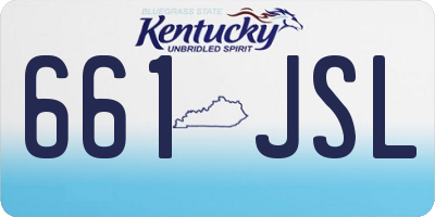 KY license plate 661JSL