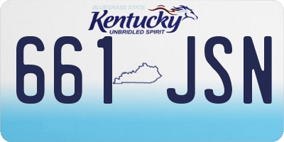 KY license plate 661JSN