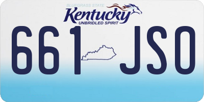 KY license plate 661JSO