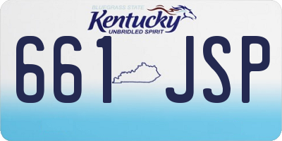 KY license plate 661JSP