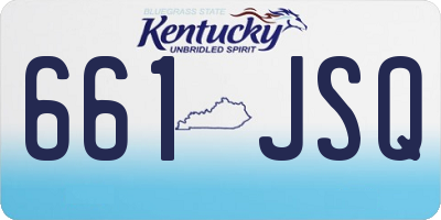 KY license plate 661JSQ