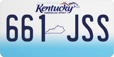 KY license plate 661JSS