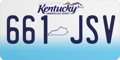 KY license plate 661JSV