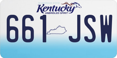 KY license plate 661JSW