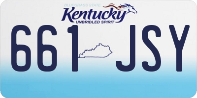 KY license plate 661JSY
