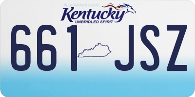 KY license plate 661JSZ