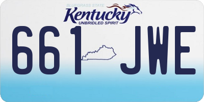 KY license plate 661JWE