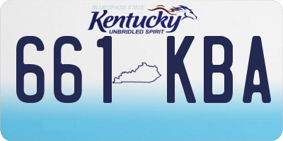 KY license plate 661KBA