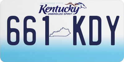 KY license plate 661KDY