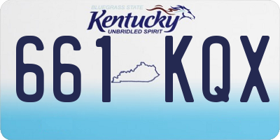 KY license plate 661KQX