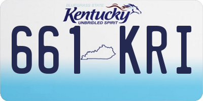 KY license plate 661KRI