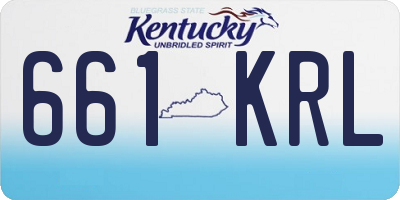 KY license plate 661KRL