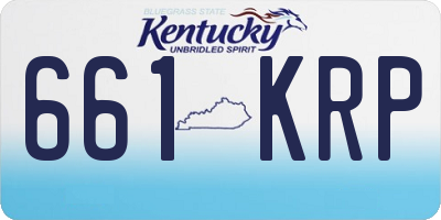 KY license plate 661KRP