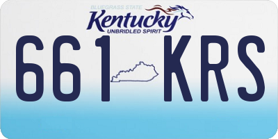 KY license plate 661KRS
