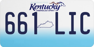 KY license plate 661LIC