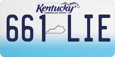 KY license plate 661LIE