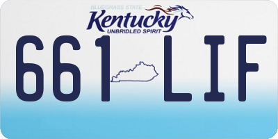 KY license plate 661LIF